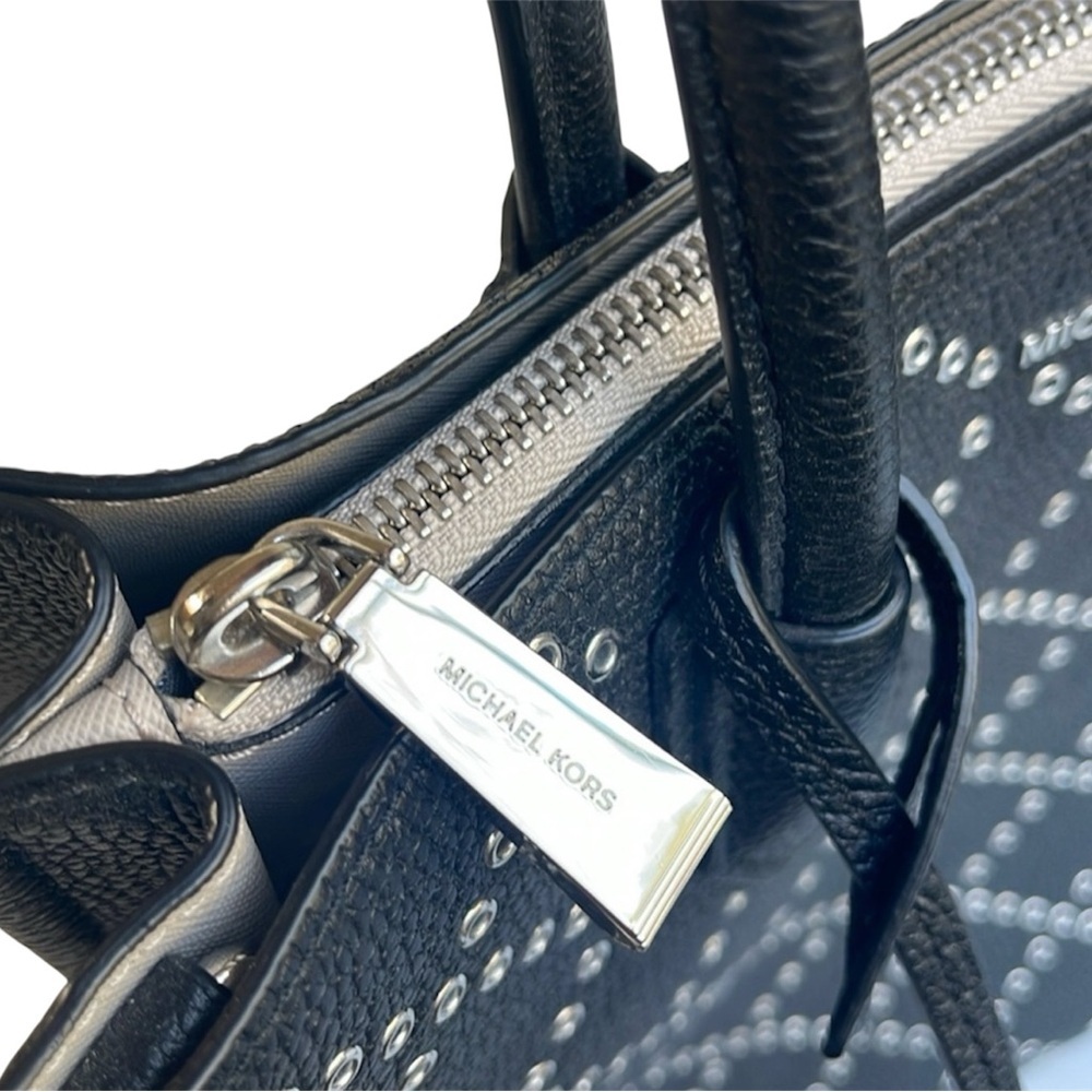Michael Kors Black Tote with Silver Studs EUC - Picture 7 of 7